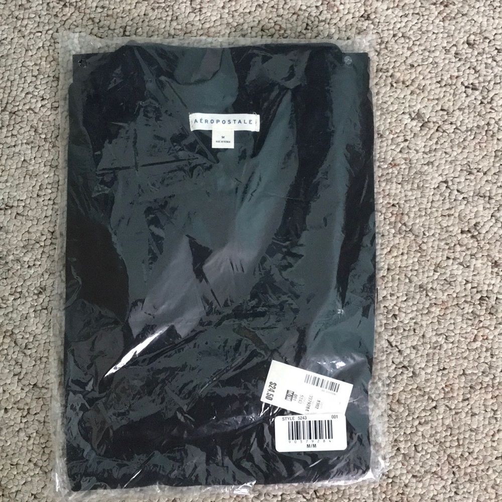 Brand new black Aeropostale polo